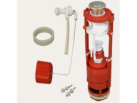 Изображение товара Арматура для бачка кнопочная/2х уровневая/боковой подвод/метал (20шт) кнопка в Миди Лтд