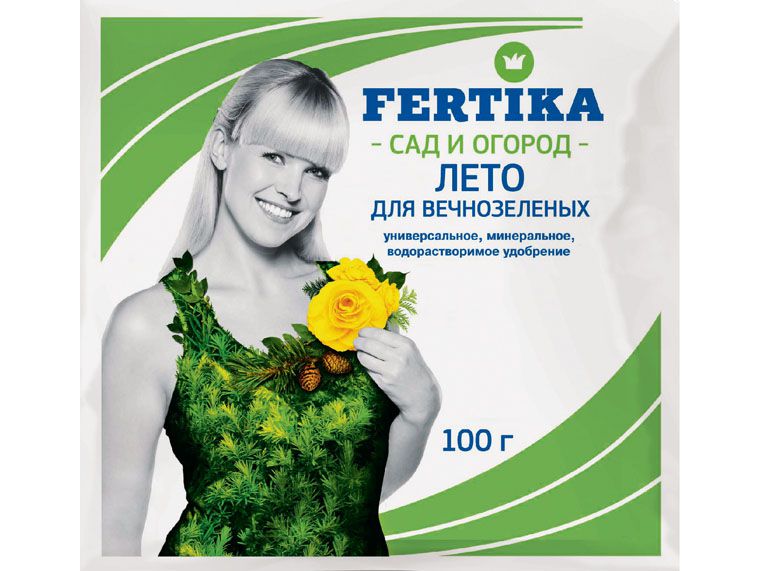 Удобрение Фертика Хвойное Лето 100г (50шт/уп) - фото в Миди Лтд Изображение товара Удобрение Фертика Хвойное Лето 100г (50шт/уп) в Миди Лтд