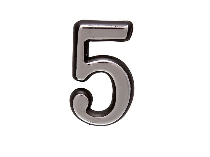 Изображение товара Цифра дверная "5" пластик хром Аллюр (20шт/уп) в Миди Лтд