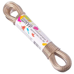 Изображение товара Шнур с металлической  жилой крученый 3мм*15м в Миди Лтд