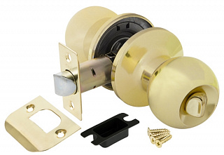 Замок шар Золото с фиксатором PUNTO 6072 РВ-В - фото в Миди Лтд Изображение товара Замок шар Золото с фиксатором PUNTO 6072 РВ-В в Миди Лтд