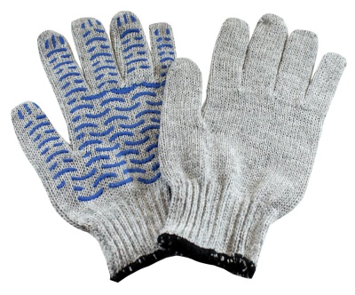 Перчатки х/б 6 нитей ПВХ Волна Серые (10шт/уп)(300шт/меш) - фото в Миди Лтд Изображение товара Перчатки х/б 6 нитей ПВХ Волна Серые (10шт/уп)(300шт/меш) в Миди Лтд