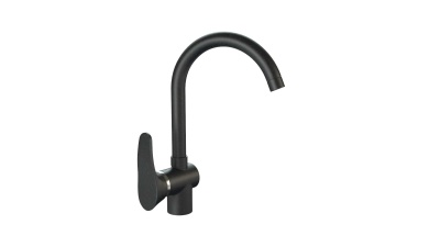 Смеситель д/гранитной мойки KM005/Q4 (черный) высокий излив - фото в Миди Лтд Изображение товара Смеситель д/гранитной мойки KM005/Q4 (черный) высокий излив в Миди Лтд