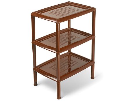 Этажерка универсальная ДЖЕТТА 3 полки коричневая (4шт/уп) - фото в Миди Лтд Изображение товара Этажерка универсальная ДЖЕТТА 3 полки коричневая (4шт/уп) в Миди Лтд