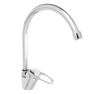 Смеситель для кухни СоюзКран высокий излив 35мм хром цинк керам - фото в Миди Лтд Изображение товара Смеситель для кухни СоюзКран высокий излив 35мм хром цинк керам в Миди Лтд