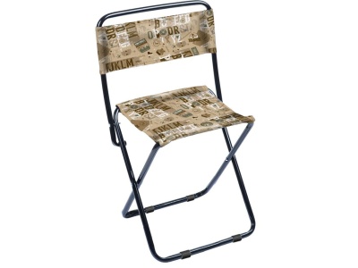 Стул складной походный со спинкой NIKA 385x370x650 сафари - фото в Миди Лтд Изображение товара Стул складной походный со спинкой NIKA 385x370x650 сафари в Миди Лтд