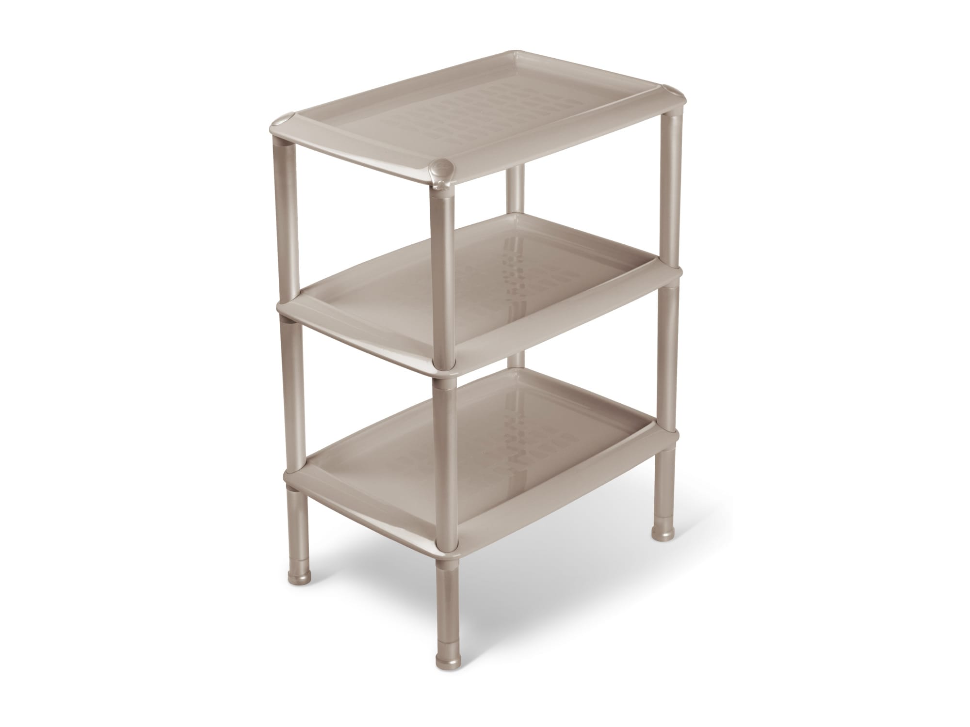 Этажерка универсальная ДЖЕТТА 3 полки коричнево-серая (4шт/уп) - фото в Миди Лтд Изображение товара Этажерка универсальная ДЖЕТТА 3 полки коричнево-серая (4шт/уп) в Миди Лтд