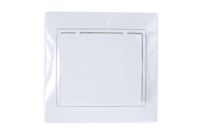 Розетка 1 местная LEZARD Мира белая с белой вставкой с крышкой с/з керамика - фото в Миди Лтд Изображение товара Розетка 1 местная LEZARD Мира белая с белой вставкой с крышкой с/з керамика в Миди Лтд