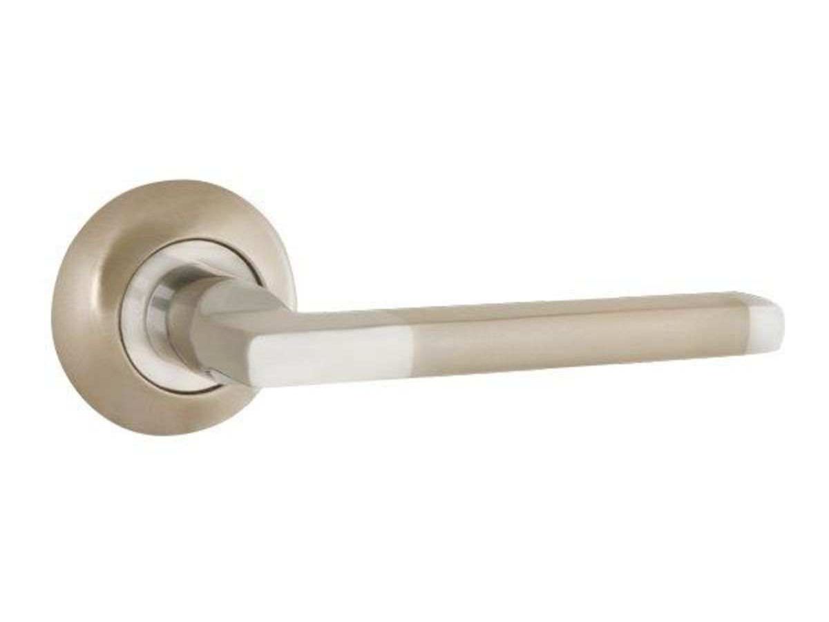 Ручки дверные POLO JR SN/CP-3 матовый никель/хром - фото в Миди Лтд Изображение товара Ручки дверные POLO JR SN/CP-3 матовый никель/хром в Миди Лтд