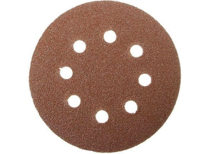 Круг абразивный на велюр осн зер 180 d125  8 отв (10шт/уп) - фото в Миди Лтд Изображение товара Круг абразивный на велюр осн зер 180 d125  8 отв (10шт/уп) в Миди Лтд