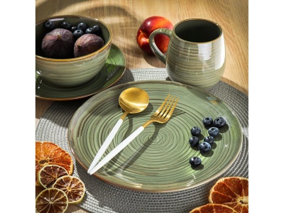 Тарелка обеденная керамика круглая 26см Daniks Verde зеленая (4шт/уп) Х - фото в Миди Лтд Изображение товара Тарелка обеденная керамика круглая 26см Daniks Verde зеленая (4шт/уп) Х в Миди Лтд