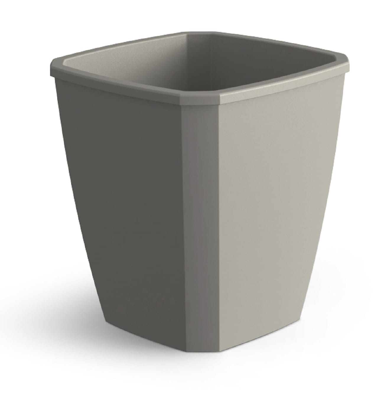 Кашпо квадратное Лаунж 2,4л с дренажной вставкой чернильно-серое (12шт/уп) - фото в Миди Лтд Изображение товара Кашпо квадратное Лаунж 2,4л с дренажной вставкой чернильно-серое (12шт/уп) в Миди Лтд