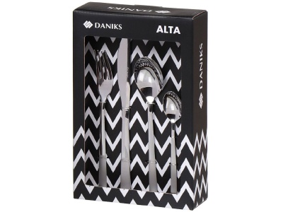 Набор столовых приборов нерж сталь Daniks 24 предмета (нож столовый 6шт,вилка 6шт,ложка 347191 Х - фото в Миди Лтд Изображение товара Набор столовых приборов нерж сталь Daniks 24 предмета (нож столовый 6шт,вилка 6шт,ложка 347191 Х в Миди Лтд