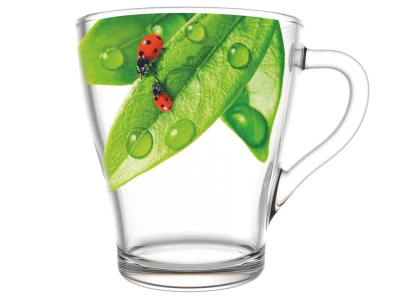 Кружка для чая Зеленый лист 250мл (20шт/уп) - фото в Миди Лтд Изображение товара Кружка для чая Зеленый лист 250мл (20шт/уп) в Миди Лтд