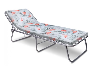 Раскладушка NIKA с гипоаллергенным матрасом 1915х715х330 с фламинго - фото в Миди Лтд Изображение товара Раскладушка NIKA с гипоаллергенным матрасом 1915х715х330 с фламинго в Миди Лтд