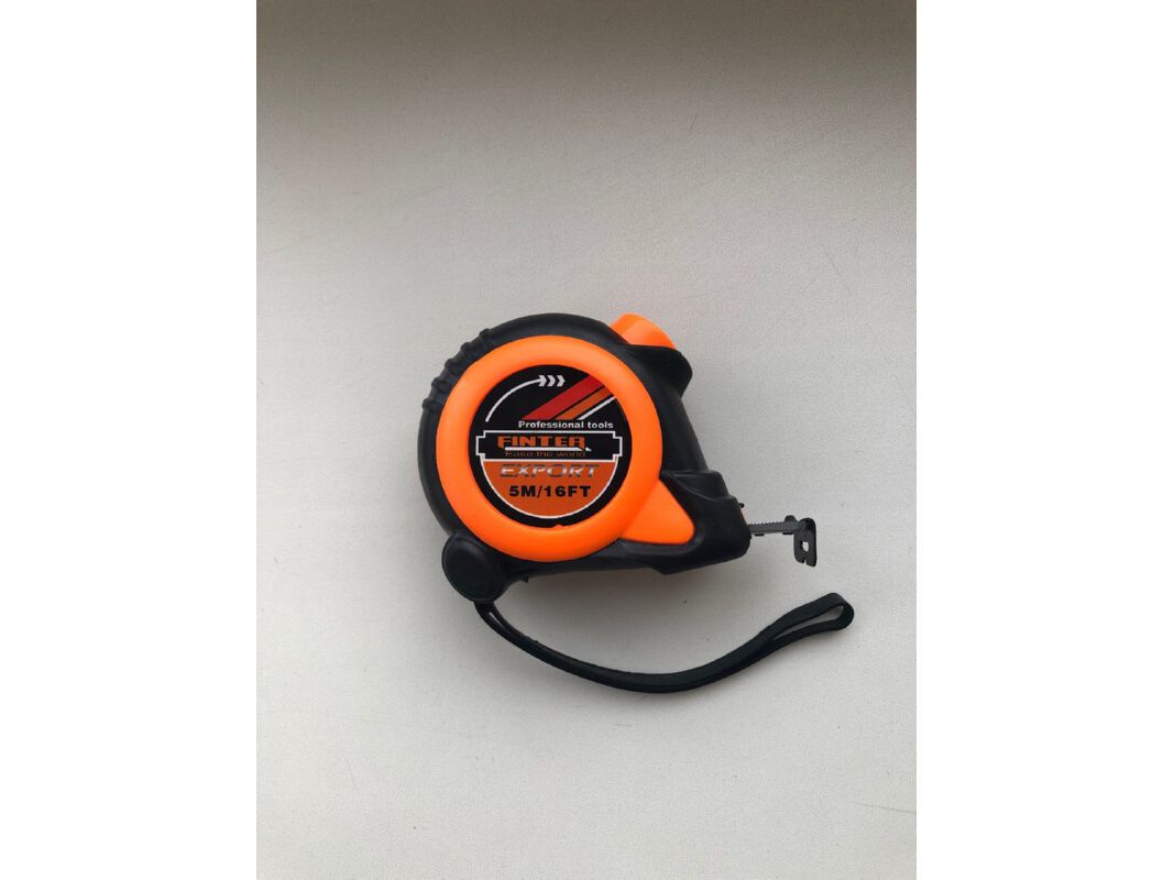 Рулетка  5м*19мм FINTER прорезиненая противоударная - фото в Миди Лтд Изображение товара Рулетка  5м*19мм FINTER прорезиненая противоударная в Миди Лтд