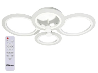Светильник светодиодный Feron AL5900 Сycles с пультом ДУ 72Вт 3000-6500К 4700лм IP20 - фото в Миди Лтд Изображение товара Светильник светодиодный Feron AL5900 Сycles с пультом ДУ 72Вт 3000-6500К 4700лм IP20 в Миди Лтд
