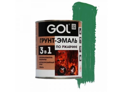 Грунт-эмаль по ржавчине 3в1 GOLexpert зеленый 1кг (12шт/уп; 660шт/пал) - фото в Миди Лтд Изображение товара Грунт-эмаль по ржавчине 3в1 GOLexpert зеленый 1кг (12шт/уп; 660шт/пал) в Миди Лтд