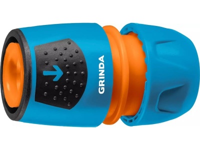 Соединитель универсальный GRINDA TU для шланга 1/2"-3/4" ударопрочный пластик с TPR  - фото в Миди Лтд Изображение товара Соединитель универсальный GRINDA TU для шланга 1/2"-3/4" ударопрочный пластик с TPR  в Миди Лтд