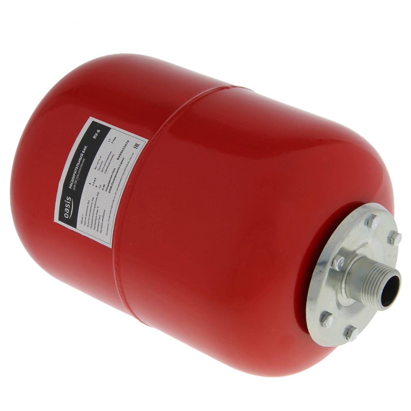 Расширительный бак OASIS RV- 8 для систем отопления - фото в Миди Лтд Изображение товара Расширительный бак OASIS RV- 8 для систем отопления в Миди Лтд