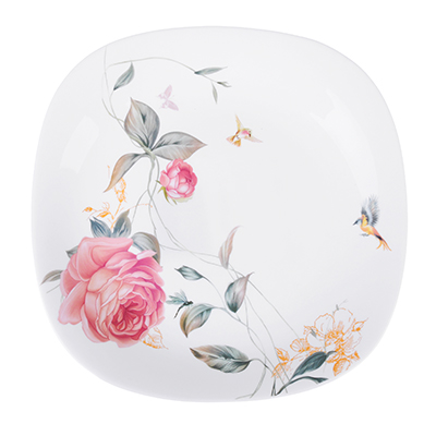 Изображение товара Тарелка подставочная MILLIMI Анета опаловое стекло квадратная 28см    ХХ в Миди Лтд