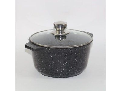 Изображение товара Кастрюля Granit Perfection black АП 3л СК АЛТЕЙ(6шт/уп)  в Миди Лтд