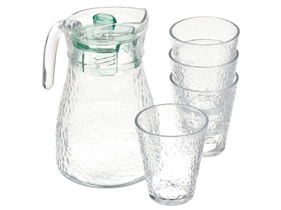 Набор для воды стекло Мозайка 5пр (кувшин +стакан 4шт) Daniks (12шт/уп) - фото в Миди Лтд Изображение товара Набор для воды стекло Мозайка 5пр (кувшин +стакан 4шт) Daniks (12шт/уп) в Миди Лтд