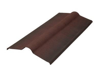 Изображение товара Ондулин конек черепица коричневый 1х0.25м (15шт/уп) в Миди Лтд