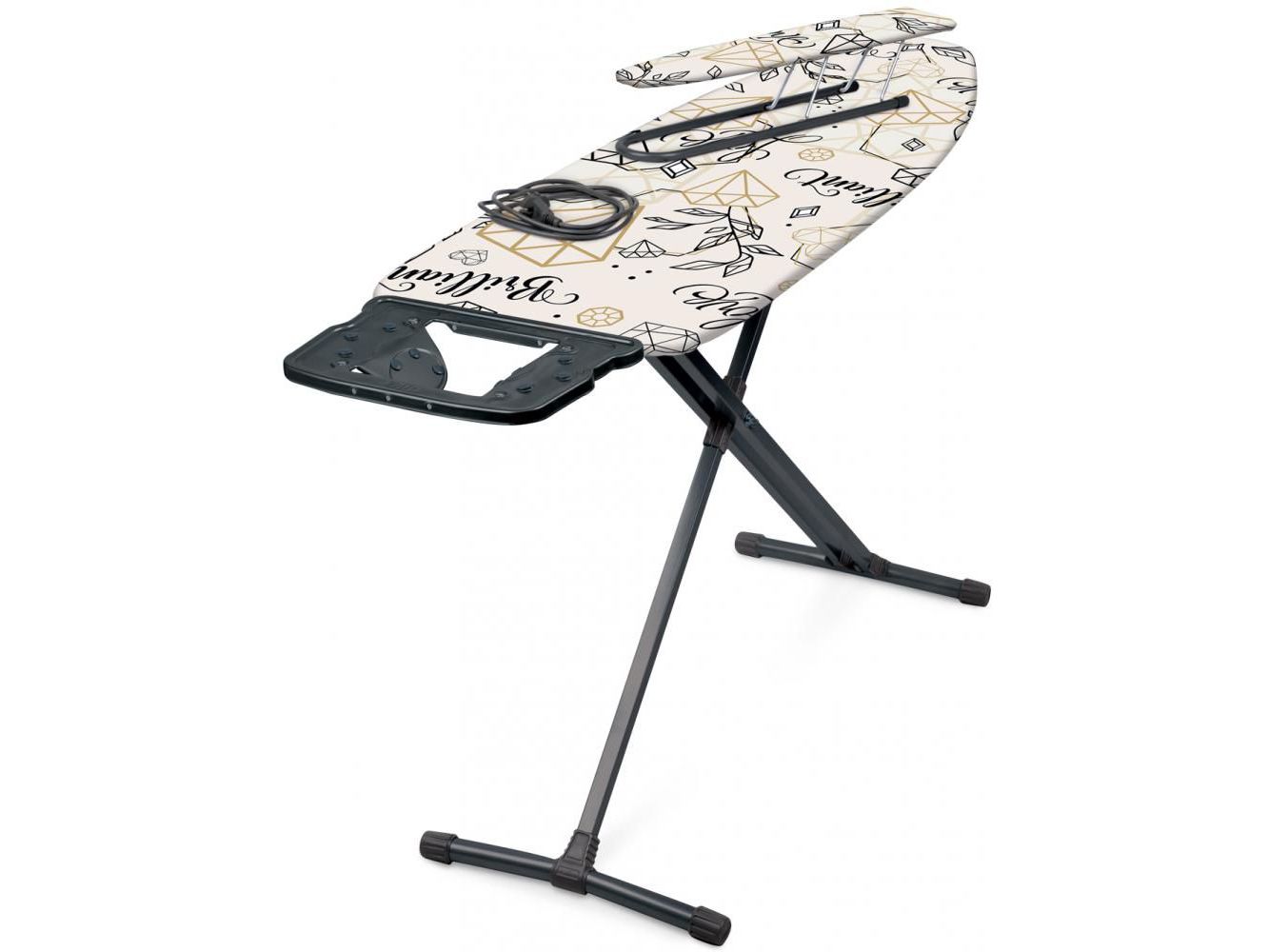 Доска гладильная NIKA 10+тефлон 1220х400 бриллиант - фото в Миди Лтд Изображение товара Доска гладильная NIKA 10+тефлон 1220х400 бриллиант в Миди Лтд