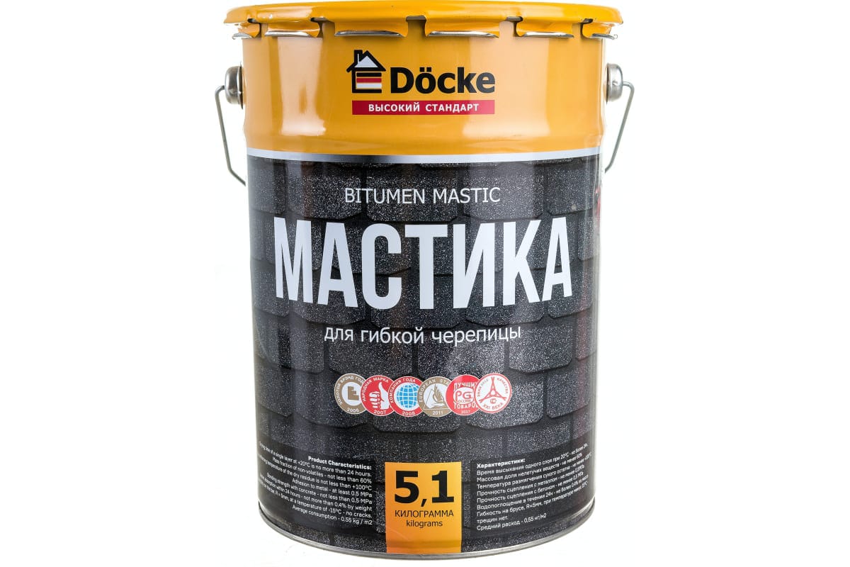Изображение товара Мастика для гибкой черепицы 5,1кг в Миди Лтд