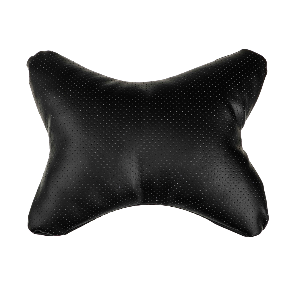 Подушка на подголовник Косточка перфорированная экокожа 29*23см Черная NEW GALAXY (15шт/кор) - фото в Миди Лтд Изображение товара Подушка на подголовник Косточка перфорированная экокожа 29*23см Черная NEW GALAXY (15шт/кор) в Миди Лтд