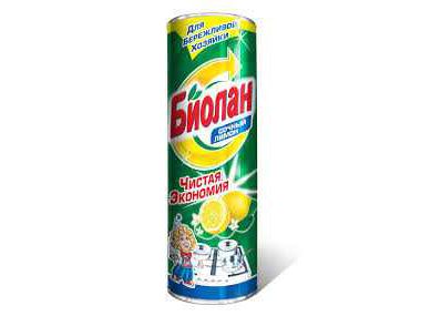 Изображение товара Чистящий порошок БИОЛАН "Сочный лимон" 400гр (24шт/уп) в Миди Лтд