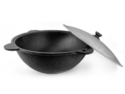 Казан чугун 8л 35см круглое дно толщина стенки 4,5мм толщина дна 5мм - фото в Миди Лтд Изображение товара Казан чугун 8л 35см круглое дно толщина стенки 4,5мм толщина дна 5мм в Миди Лтд