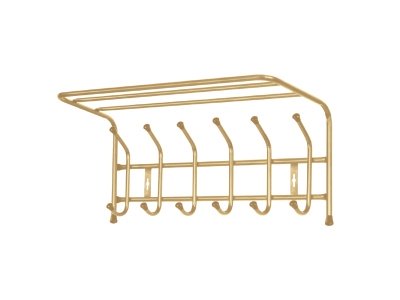 Изображение товара Вешалка настенная NIKA 605х265х245 золотая в Миди Лтд