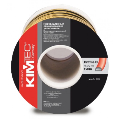 Уплотнитель «KIM TEC» пром. D-профиль, 12х10 мм черный, 150 м, 2шт Х - фото в Миди Лтд Изображение товара Уплотнитель «KIM TEC» пром. D-профиль, 12х10 мм черный, 150 м, 2шт Х в Миди Лтд