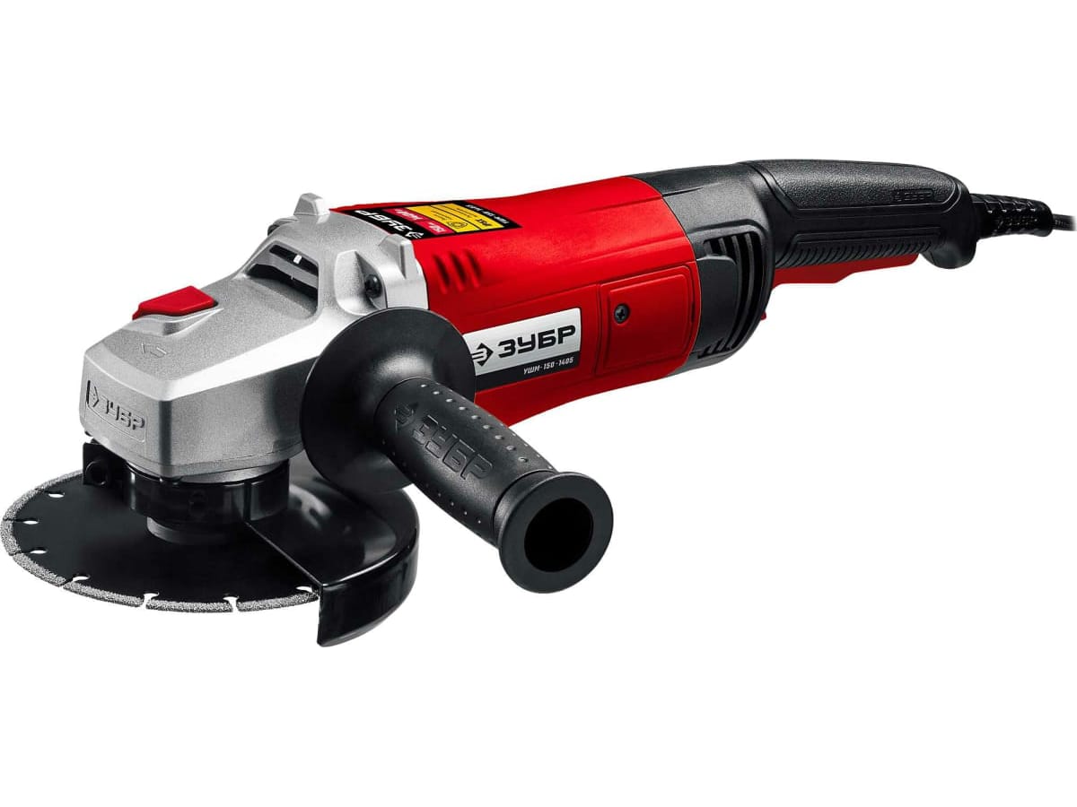 Изображение товара Шлифмашина угловая ЗУБР 150мм 1400Вт   в Миди Лтд