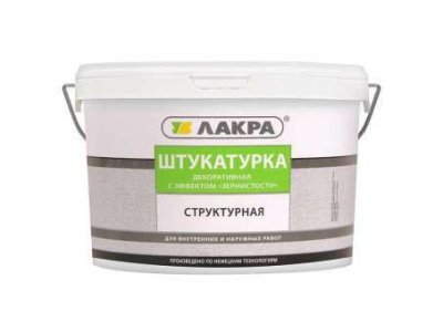 Штукатурка структурная декоративная ЛАКРА с эффектом "зернистости" белая 15кг (44шт/пал) - фото в Миди Лтд Изображение товара Штукатурка структурная декоративная ЛАКРА с эффектом "зернистости" белая 15кг (44шт/пал) в Миди Лтд