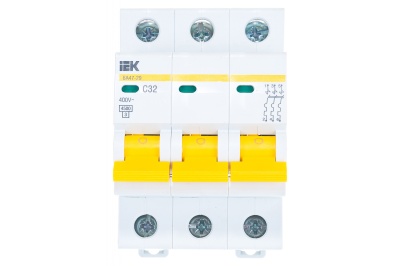 Автоматический выключатель ВА47-29 3Р 32А 4,5кА х-ка С ИЭК - фото в Миди Лтд Изображение товара Автоматический выключатель ВА47-29 3Р 32А 4,5кА х-ка С ИЭК в Миди Лтд