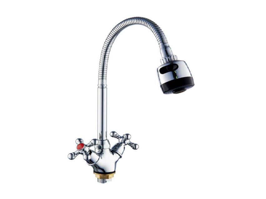 Смеситель для кухни гибкий излив гайка ХХХ - фото в Миди Лтд Изображение товара Смеситель для кухни гибкий излив гайка ХХХ в Миди Лтд