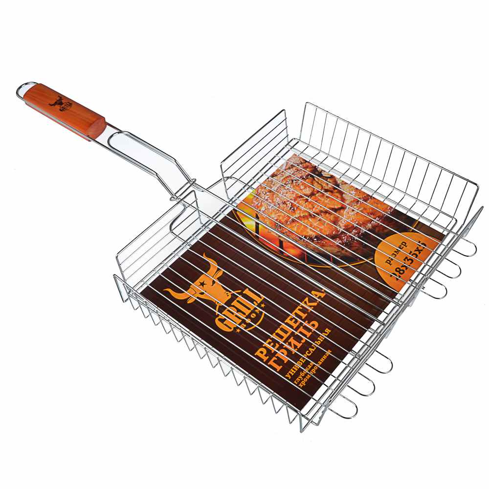 Решетка-гриль GRILLBOOM Хром 28*35*5см (16шт/кор) - фото в Миди Лтд Изображение товара Решетка-гриль GRILLBOOM Хром 28*35*5см (16шт/кор) в Миди Лтд
