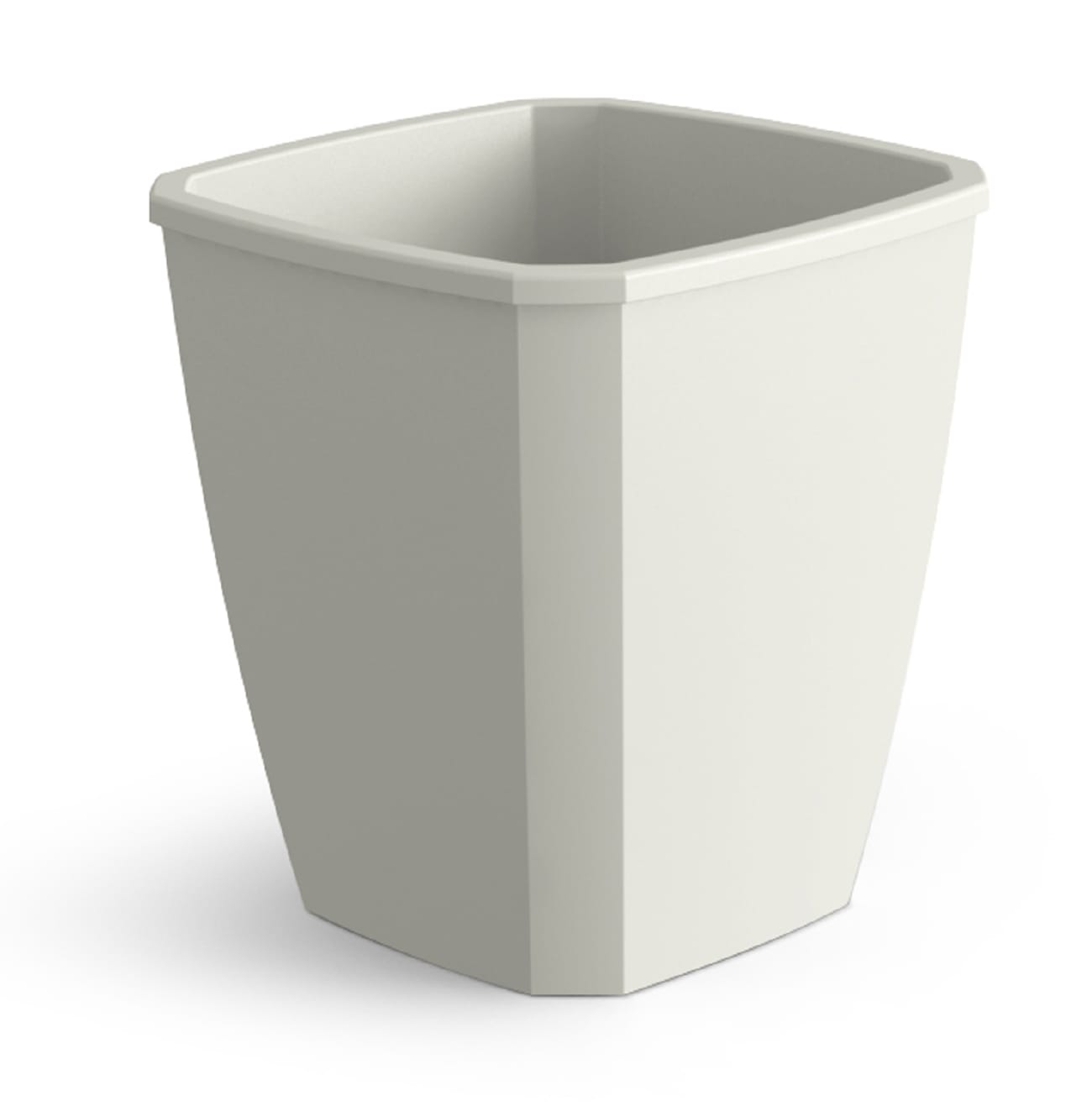 Кашпо квадратное Лаунж 2,4л с дренажной вставкой светло-серое (12шт/уп) - фото в Миди Лтд Изображение товара Кашпо квадратное Лаунж 2,4л с дренажной вставкой светло-серое (12шт/уп) в Миди Лтд