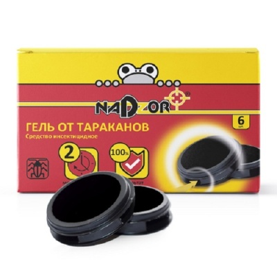 Изображение товара Гель NADZOR от тараканов в ловушке (6шт) (24шт/кор) в Миди Лтд