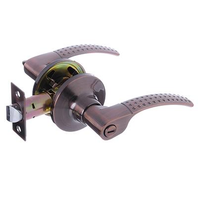 Замок ручка Медь с фиксатором LARS    ХХ - фото в Миди Лтд Изображение товара Замок ручка Медь с фиксатором LARS    ХХ в Миди Лтд