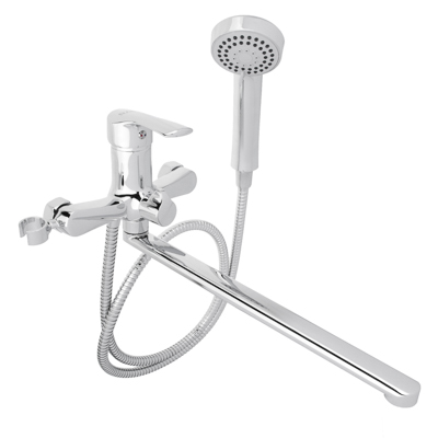 Смеситель для ванны с прямым изливом с душ набором латунь RAIN Обсидиан - фото в Миди Лтд Изображение товара Смеситель для ванны с прямым изливом с душ набором латунь RAIN Обсидиан в Миди Лтд