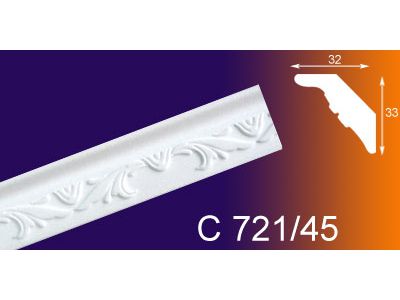 Изображение товара Инжекционный плинтус  33*32*1,5м  С721/45 (уп-90шт) в Миди Лтд