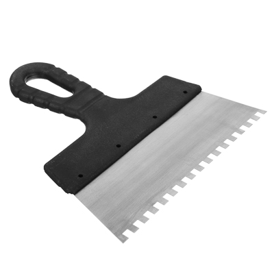 Изображение товара Шпатель метал.(нерж) пласт. ручка 200 мм зуб 6мм РОКОТ  Х в Миди Лтд