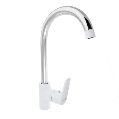 Смеситель для кухни высокий излив,картридж 35мм,латунь, RAIN Алмаз - фото в Миди Лтд Изображение товара Смеситель для кухни высокий излив,картридж 35мм,латунь, RAIN Алмаз в Миди Лтд