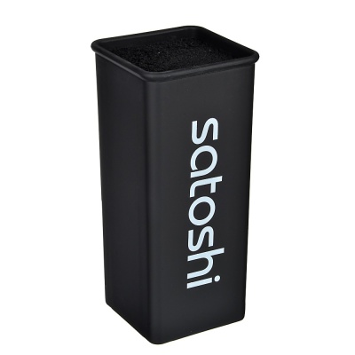 Подставка для ножей 10*10*22,5см, квадрат черный, полипропиленовые разделители SATOSHI (8шт/кор) - фото в Миди Лтд Изображение товара Подставка для ножей 10*10*22,5см, квадрат черный, полипропиленовые разделители SATOSHI (8шт/кор) в Миди Лтд