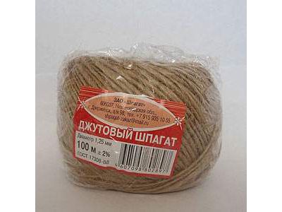 Изображение товара Шпагат джутовый 100м клубок (25шт/уп) в Миди Лтд