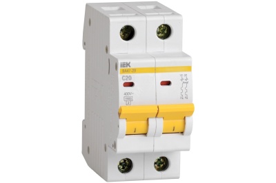 Автоматический выключатель ВА47-29 2Р 20А 4,5кА х-ка С ИЭК - фото в Миди Лтд Изображение товара Автоматический выключатель ВА47-29 2Р 20А 4,5кА х-ка С ИЭК в Миди Лтд